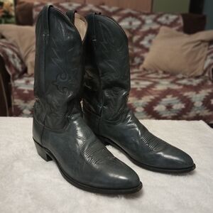 Vintage Dan Post Demin Colored Cowboy Boots